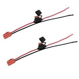 daier 2Pcs Battery Wire Harness Connector, Wire Harness Connector Compatible with 12V Ride On Vehicle with red 2 pins Connector