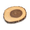 Lipper International Acacia Tree Bark Footed Server for Cheese, Crackers,