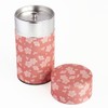 Yamako Tea Canister, Pink, Approx. Diameter 3.0 x 5.6 inches