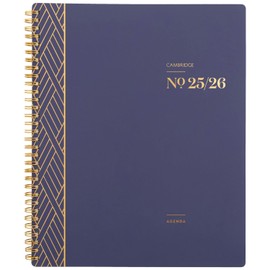 Cambridge Planner 2025-2026 Academic, Weekly & Monthly, 8-1/2" x 11", Large, WorkStyle Classic, Monthly Tabs, Flexible Cover, Future Dusk (1606-905A-58)