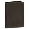Leather ID Card Holder with Note Compartment, Black, Brown, Natural,