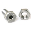 PZRT 2pcs Cylindrical Hollow External Hexagon Screw 304 Stainless Steel