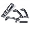 5Pcs/Set Carbon Fiber Texture Interior Door Grab Handle Cover Switch