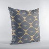 Plutus Brands Blue Plutus Cube Diamond Luxury Throw Pillow 18