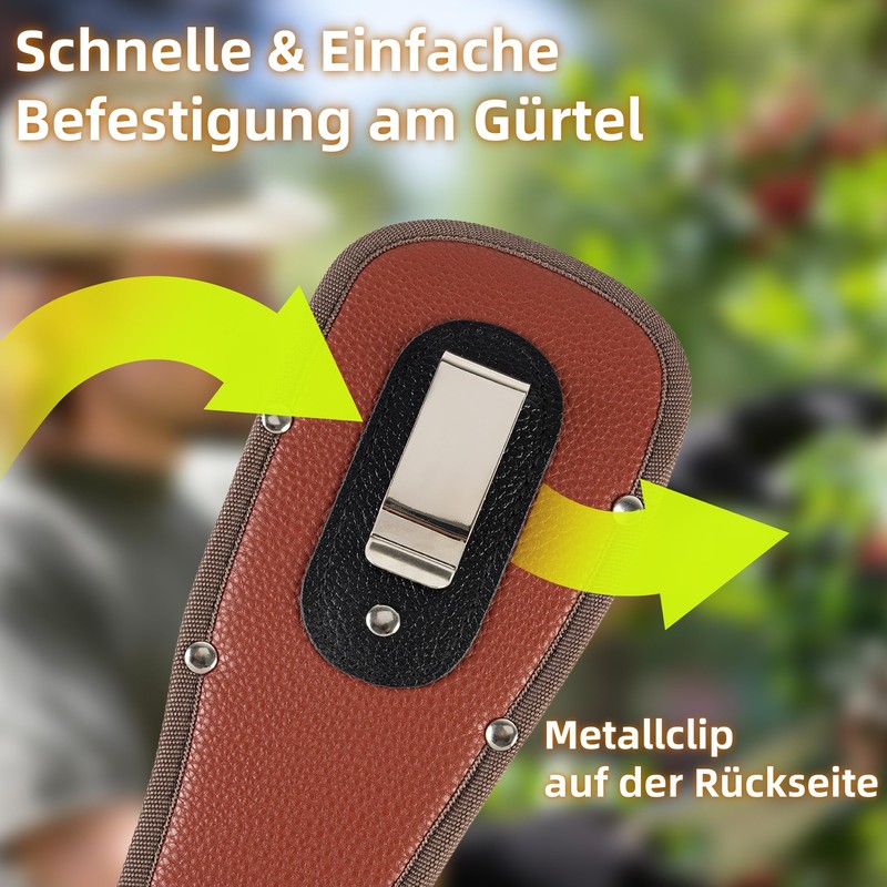 Everkeen Secateurs Leather Holster Leather Case for Secateurs PU Leather