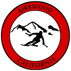 Athena Brands Kirkwood, California - Sports Skier - Car Truck Window Bumper Sticker Decal - Red