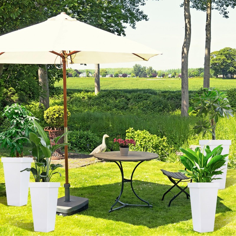 8 Pack Flower Buckets for Cut Flowers 13.4 Inch Plastic