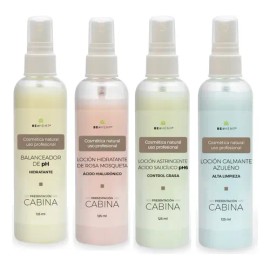 Kit 4 Lociones, Balanceador Ph, Astringente, Rosas, Azuleno Beohemp                                                                                   