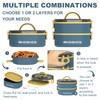 RIKDOKEN Lunch Box, Stackable 2 Layers Containers, Portable 64OZ Large