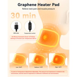 BETOVIN Heated Neck Brace Cervical Collar - Neck Support Brace with Heating Pad, Soft Foam Wraps Keep Vertebrae Stable and Aligned for Relief of Cervical Spine Pressure for Women & Men (L Size) Grey