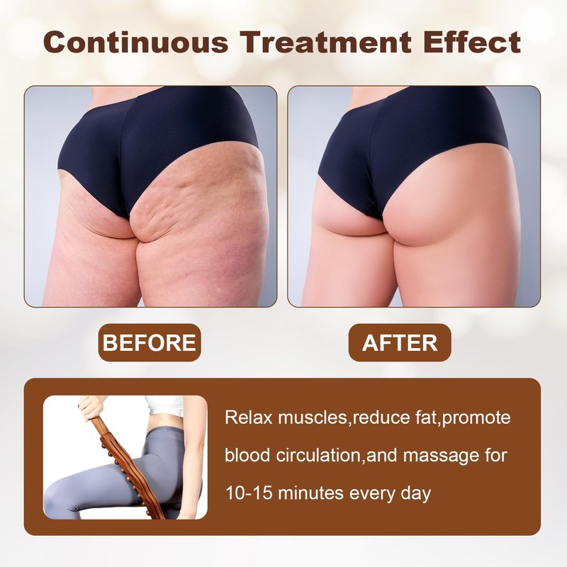 Wood Therapy Guasha Wood Stick Massage Tools, Lymphatic Drainage Massage