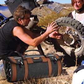 Roll Up Tool Bag Organizer - 5 Detachable Tool Roll Up Bag - Portable Canvas tool roll for Hand Tools, Outdoor Gear, and More Ideal Gift for Dad, Electricians, Mechanics Green Tool Storage Kit