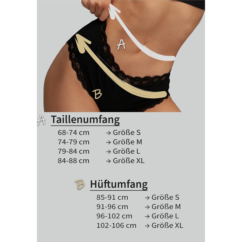 Fabio Farini Pack of 6 Women's Cotton Briefs with Lace