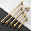Amerdeco 10 Pack Champagne Bronze Cabinet Pulls 5 Inch(128mm) Hole