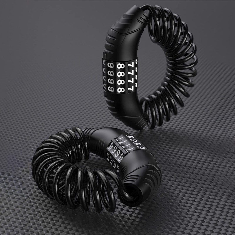 Windance 2pcs Motorcycle Helmet Lock Cable, Password Combination Security Lock,