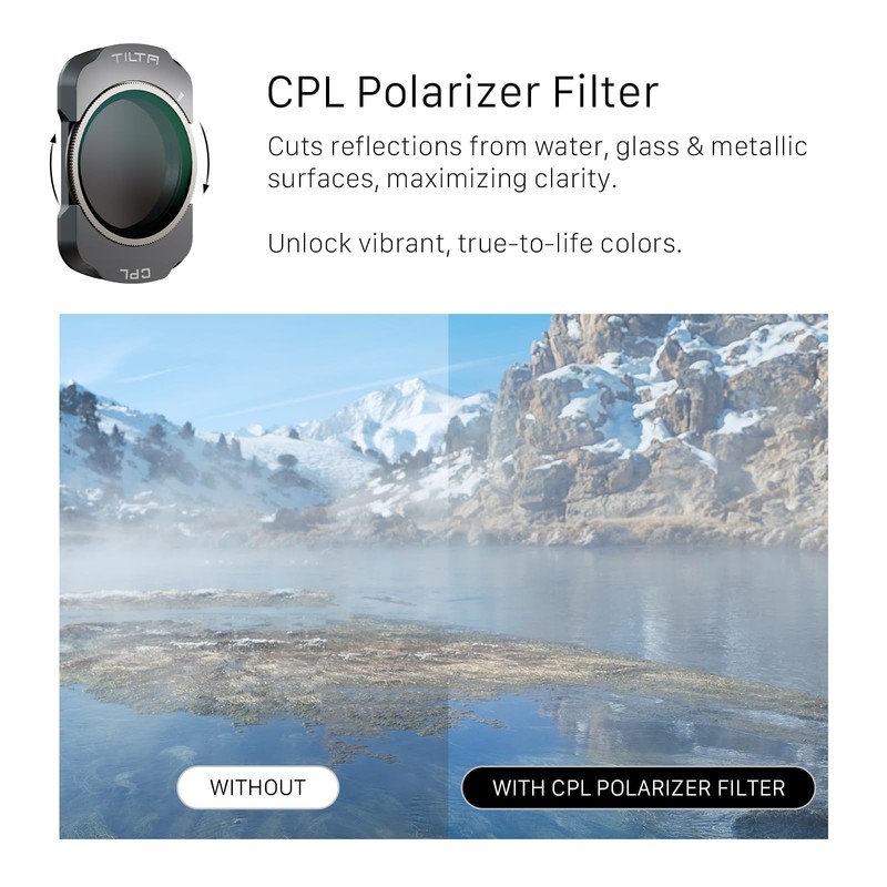 Tilta Pocket 3 Base Filter Kit, 3-pack Magnetic Polarizer/Black Mist