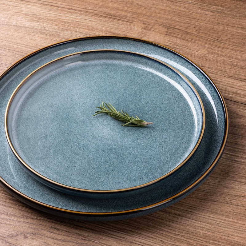 GBHOME Ceramic Dinnerware Sets for 4, 12 Pieces Stoneware Plates