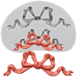 TAOXIBEI Ribbon Bow Polymer Clay Mold Ribbon Clay Molds Bowknot Silicone Mold for DIY Crafts Air Dry Plaster Polymer Epoxy Resin Casting Jewelry Making