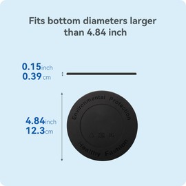 Prurex Silicone Bottom Protector for the Bottom of Mugs and Other Containers with a Bottom Diameter of 4.84" 123 mm,Multi-Use Non-Slip Mat(2 Pack)