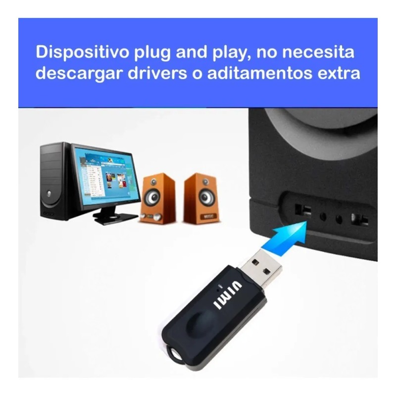 Receptor Usb Bluetooth Transmisor Musica Bocina Streaming