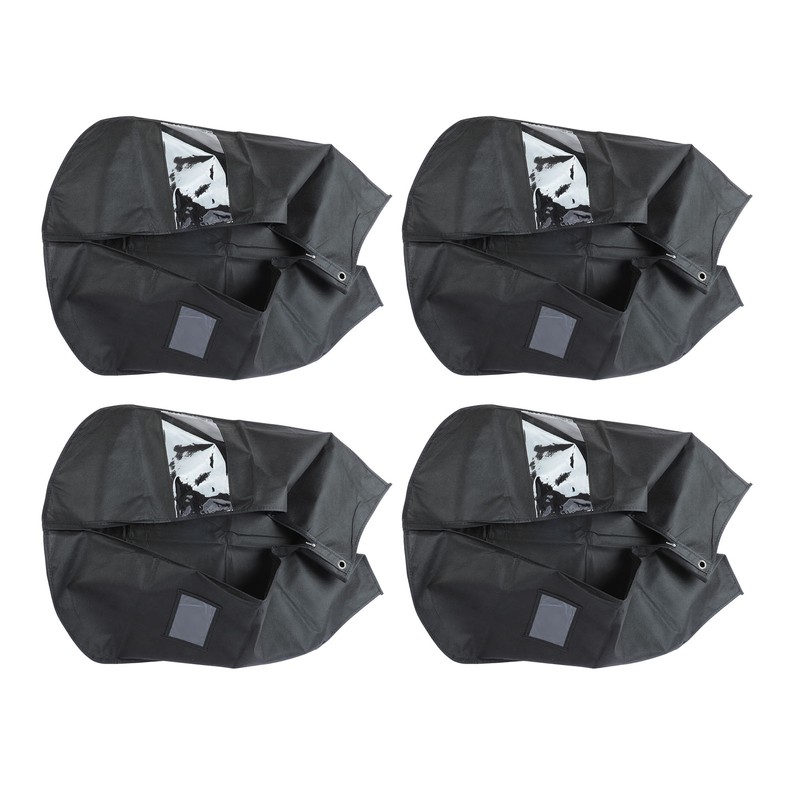 4pcs Garment Bags Waterproof Dustproof Thickened Suit Bag with Transparent
