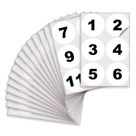 iSYFIX White Consecutive Number Stickers – 1 to 100, 4-inch, 1 Set – Vinyl Self Adhesive Premium Decal, Ideal for Inventory, Storage, Organizing, Boxes, Bins, Toolbox, Lockers & More, Indoor/Outdoor