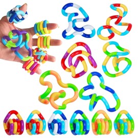 Tangle Fidget Toy, 12 Pcs Silent Twisty Fidget Toys for Kids Sensory Toy Gift for ADHD Autism Adults Stress Relief