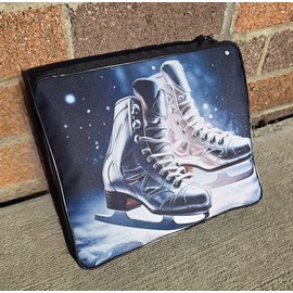 LET'S GO CORNHOLE ZUCUSHY 3 inch Memory Foam Seat Cushion for Ice Skating, Hockey, Ice Dancing, Speed Skating, Compatible with Zuca Rolling Bags (Black Skates)