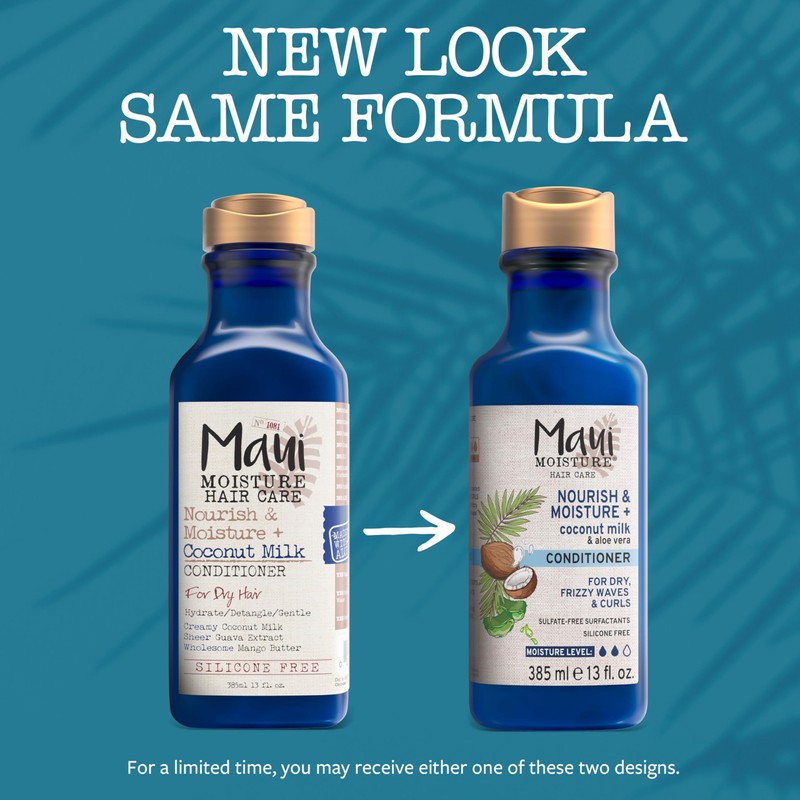 Maui Moisture Nourish & Moisture + Coconut Milk Conditioner to