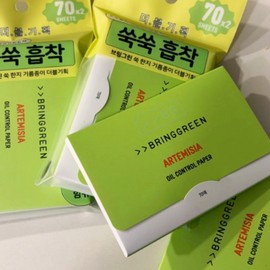 브링그린 쑥 한지 얼굴 기름종이 페이셜 오일페이퍼 개기름 Facial Oil Blotting Pape, 70매입, 1개 Bringgreen Mugwort Hanji Facial Oil Blotting Paper, 70 Sheets, 1 Pack, 140매입 × 1개