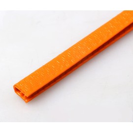 Tuokay 32.8ft 10m Car Door Protectors without Stick, Rubber Covered U Shaped Spring Steel Edge Protection Strip, Door Edge Trim Strip (Orange)