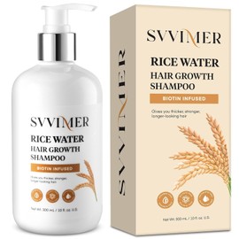 Svvimer Rice Water Hair Growth Shampoo - Thickening Shampoo with Biotin for Hair Loss and Thinning Hair