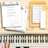 Numbered Piano Keyboard Stickers in Classic Numbers Design with 4