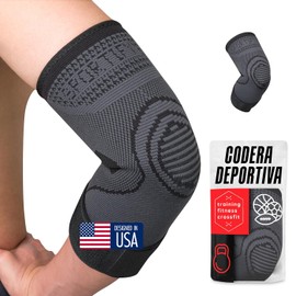 SPORTIFY Codera Ortopedica con Compresion Manga de Apoyo para Dolor En Antebrazo y Codo de Tenista para Gym Padel Basquetball Golf Ajustable y Uso Confortable