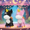 HOOLEDAY Animal Series Sunny Black Donkey Toy Building Block Set,