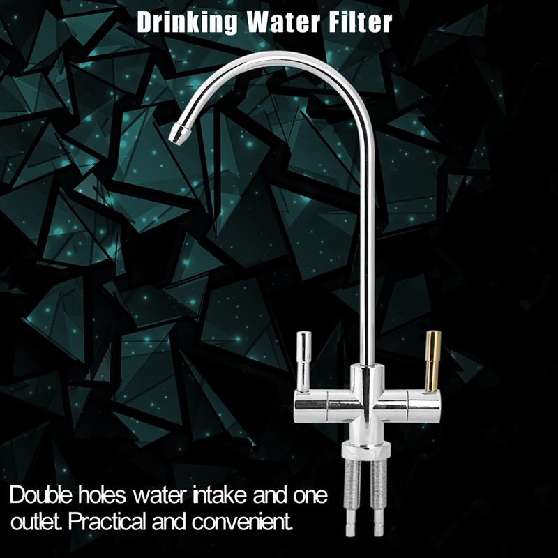 Natudeco Water Filter Tap, Double Hole Kitchen Water Filter Tap