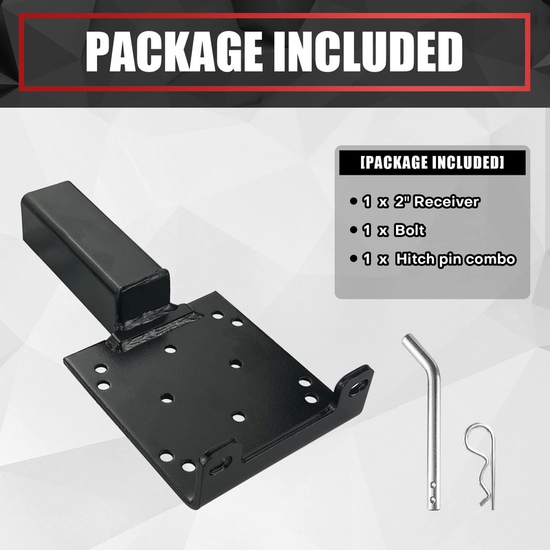 VIAGL Universal Trailer Hitch Mounting Plate with 2" Receiver ,