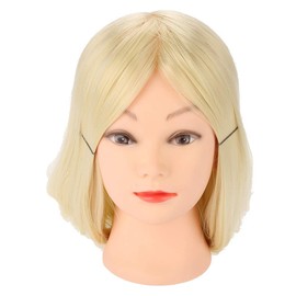 Mannequin Head Hair Styling Training,Heat Resistant Fiber Curling Straightening Bleaching Hair Practice for Hairdresser Hair Stylists, Cosmetologist, Hair Salons