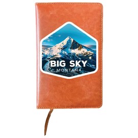 R and R Imports Big Sky Montana Design A Souvenir 8” x 5” Leather Journal 2-Pack