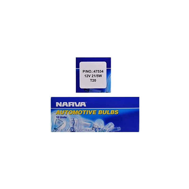 Narva 47534 12V 21/5W W21/5W Wedge Globe 10-Pieces