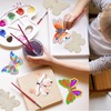 Friedwohl Craft Sets for Children, Wooden Butterfly, Watercolour Pencil, Gemstone