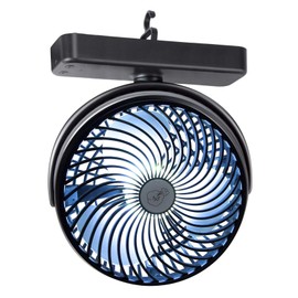 REENUO Camping Fan with LED Light, 7 Inches Portable Rechargeable Battery Operated Fan for Camping, Emergency, Office
