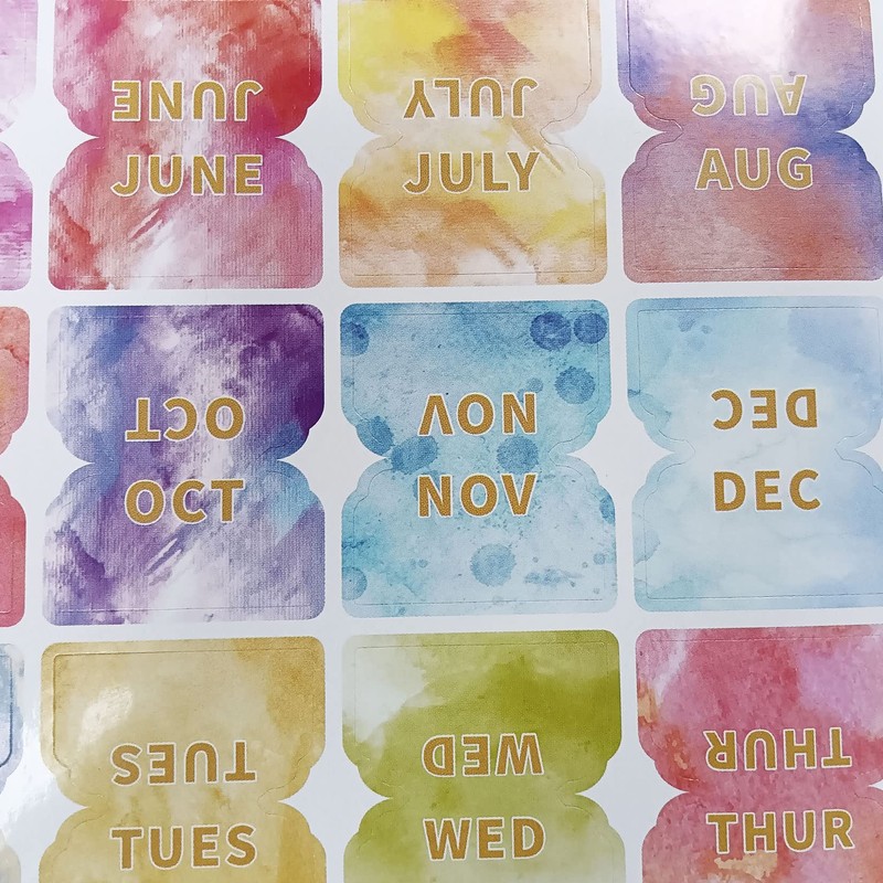 Monthly Tabs Planner Stickers Double Sided Index Tabs Writable Note