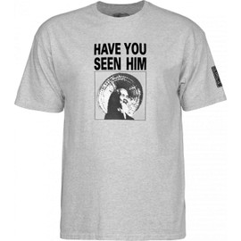 Powell Peralta Animal Chin Have You Seen Him? T-Shirt, Sport Gray, Extra Large