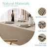 Veblandy Rectangle Tablecloth Linen Textured Waterproof & Stain Resistant Table
