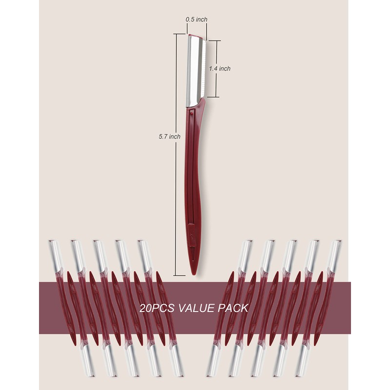 20 recortadores de cejas (rojo)