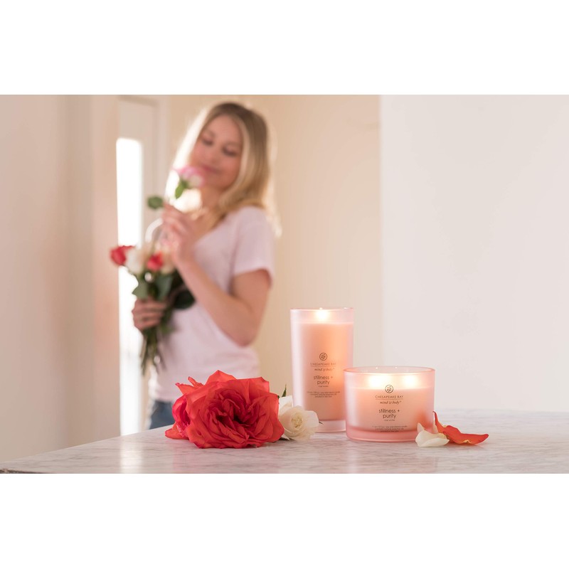 Chesapeake Bay Candle Scented Candle, Stillness + Purity (Rose Water),