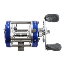 Round Baitcasting Reel #50 Blue Right Conventional Reel for Catfish 5.2:1 Gear Ratio Beach Casting High Stability Reel Baitcasting Fishing Reel, Fishing Assistant Reel for Inshore and Deep Sea Fishin