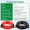 Solar Extension Cable 8AWG 50FT 2-Pack (Red + Black), PV
