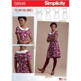 SIMPLICITY Sewing Pattern S8946 Misses' Dresses, Paper, White, Various